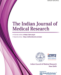 Research paper: cover of The Indian Journal of Medical Research