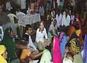 Volunteers participating in the Gram Sabha