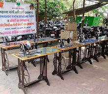 Sewing machines ready for distribution to women beneficiaries