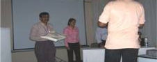 Dr. Ashish receiving the ICMR Best Tribal Research Project and Young Scientist Award