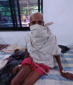 Success stories: an elderly patient on a hospital bed